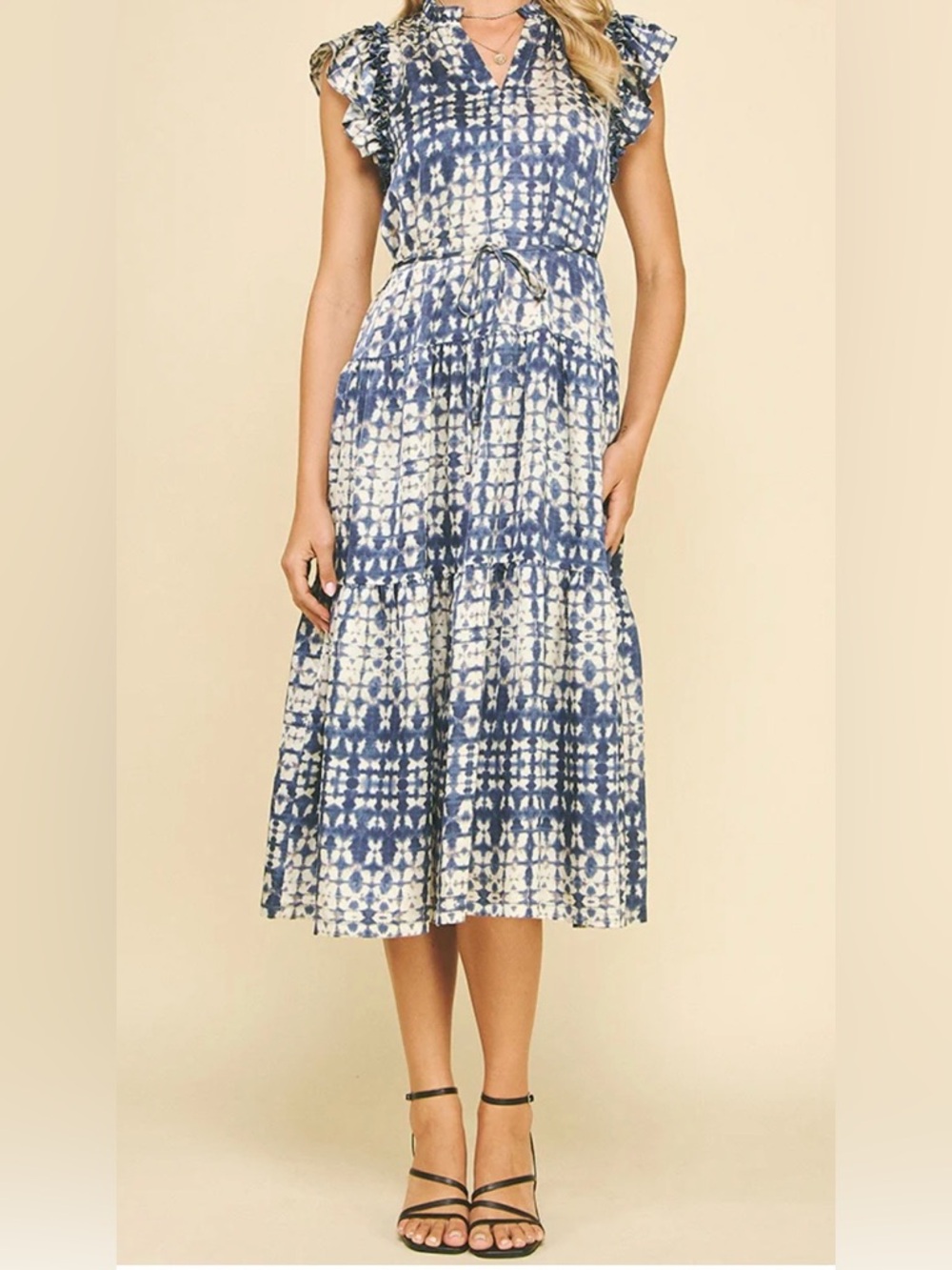 PINCH TAYTUM PRINTED TIERED WOMENS
MIDI DRESS SIZE S - Picture 4 of 16